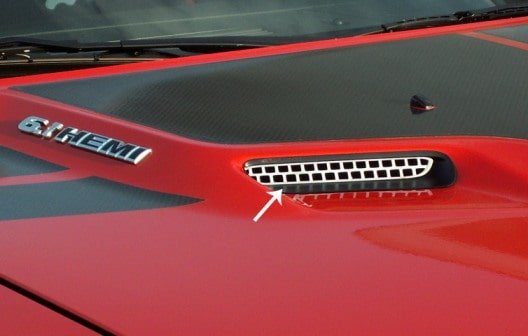 2008-2014 Dodge Challenger Honeycomb Style Hood Scoop Insert Grilles