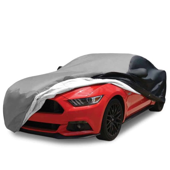 2015-2017 Ford Mustang Ultraguard Car Cover Blk/Slvr