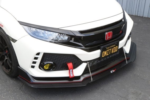 APR Performance Carbon Fiber Wind Splitter With Rods fits 2017-2021 Honda Civic Type R W/ Factory...