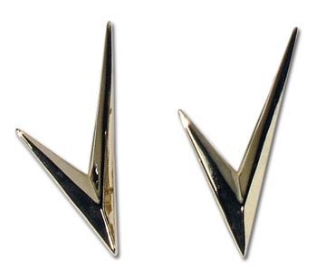 C1 1955 Corvette Side Script Gold Vs Emblems