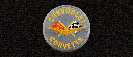 1958 C1 Corvette Floor Mats with Embroidered Logo