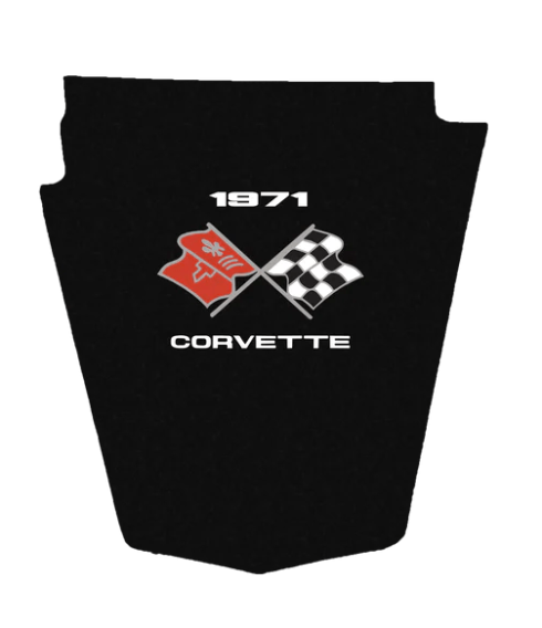 1968-1972 Corvette C3 Replacement Hood Liner w/Color Logo Emblem