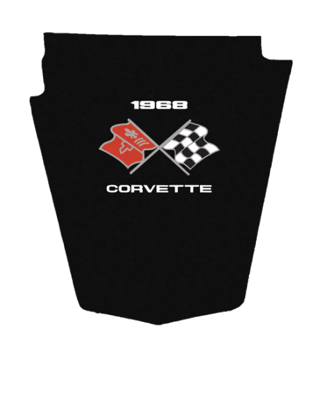 1968-1972 Corvette C3 Replacement Hood Liner w/Color Logo Emblem