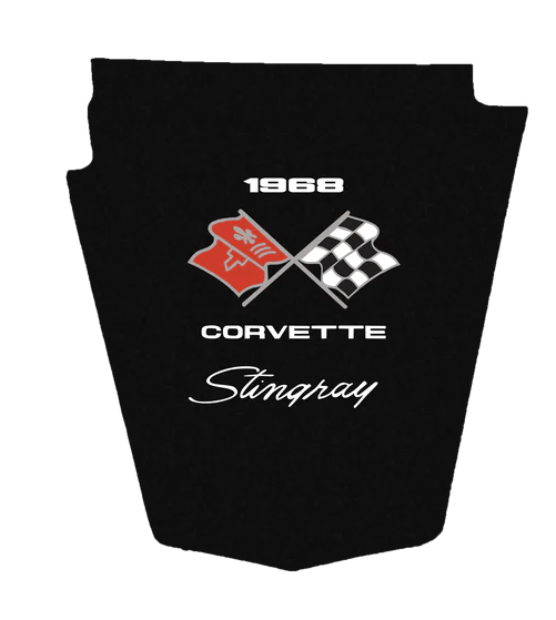 1968-1972 Corvette C3 Replacement Hood Liner w/Color Logo Emblem