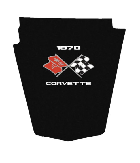 1968-1972 Corvette C3 Replacement Hood Liner w/Color Logo Emblem