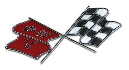 C3 1969-1973 Corvette Fuel Door Flag Emblem