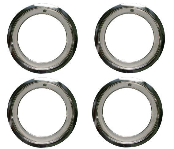 1969-1982 C3 Corvette Rally Trim Rings 4 Piece Set with Correct Clips