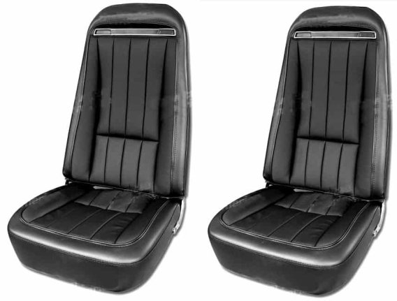 1968-1978 C3 Corvette Leather Reproduction Original Style Seat Covers