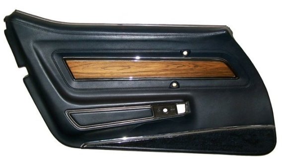 1970-1976 C3 Corvette Black Deluxe Door Panels