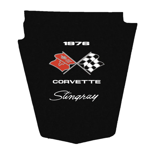 1973-1976 Corvette C3 Replacement Hood Liner w/Color Logo Emblem