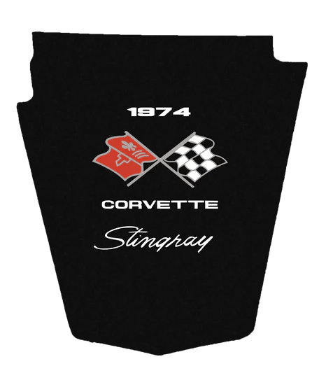 1973-1976 Corvette C3 Replacement Hood Liner w/Color Logo Emblem