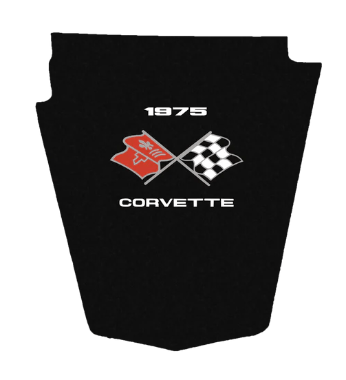 1973-1976 Corvette C3 Replacement Hood Liner w/Color Logo Emblem