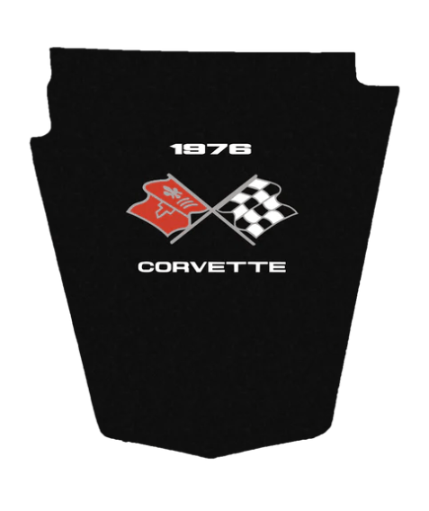 1973-1976 Corvette C3 Replacement Hood Liner w/Color Logo Emblem