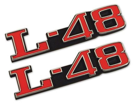 C3 1973-1979 Corvette L-48 Hood Emblem Pair Premium