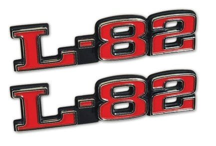 C3 1973-1979 Corvette L-82 Hood Emblem Pair