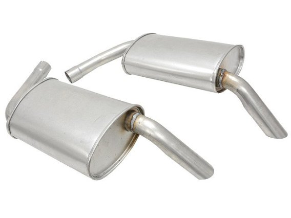 C3 1974-1979 Corvette Aluminized Hideaway Mufflers Pair 2 inch