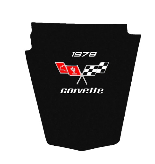 1977-1979 C3 Corvette Replacement Hood Liner w/Color Logo Emblem