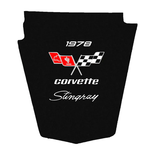 1977-1979 C3 Corvette Replacement Hood Liner w/Color Logo Emblem