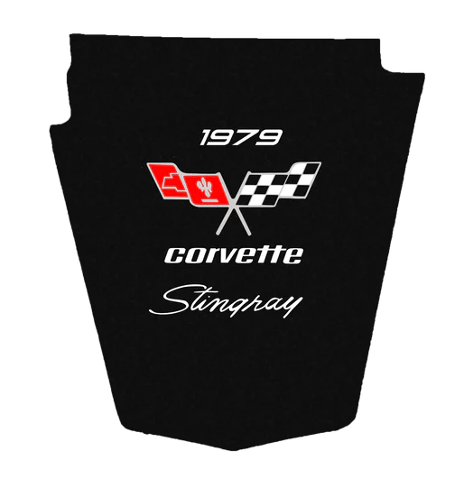 1977-1979 C3 Corvette Replacement Hood Liner w/Color Logo Emblem