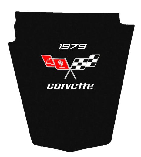 1977-1979 C3 Corvette Replacement Hood Liner w/Color Logo Emblem