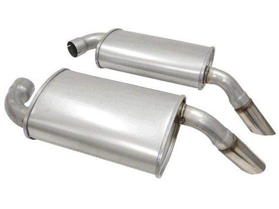 C3 1978-1982 Corvette Pair Mufflers Stainless Steel Tips 2 1/2 Inch