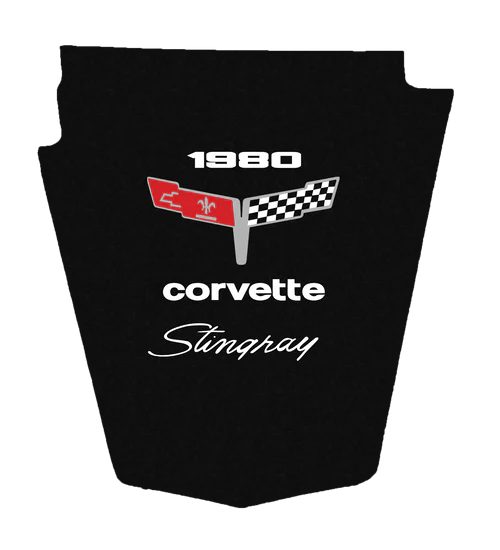 1980-1981 Corvette C3 Replacement Hood Liner w/Color Logo Emblem