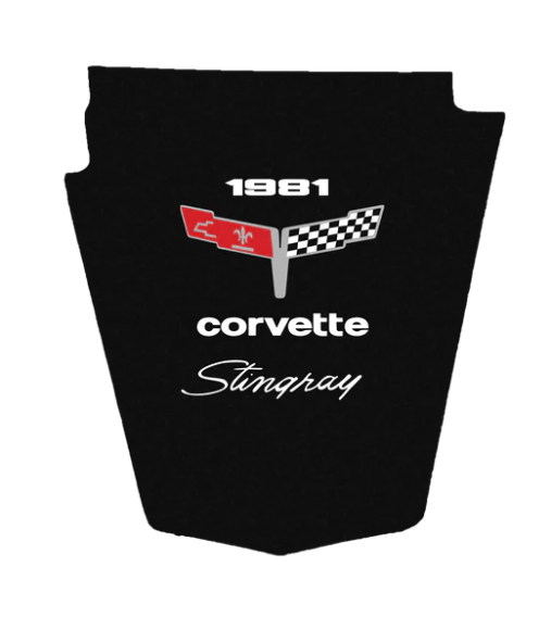 1980-1981 Corvette C3 Replacement Hood Liner w/Color Logo Emblem