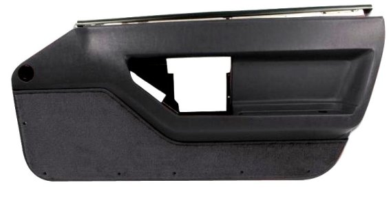 C4 1984-1989 Corvette Standard Door Panel Pair Black 