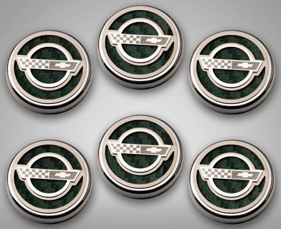 1984-1996 Corvette C4 Style Fluid Cap Cover Sets 6PC - Manual Transmission