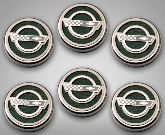 1984-1996 Corvette C4 Style Fluid Cap Cover Sets 6PC - Manual Transmission