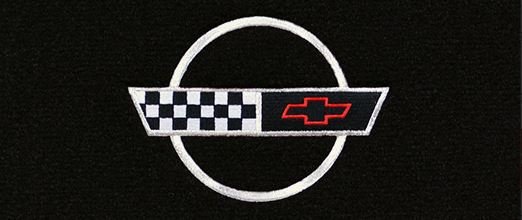 1991-1996 C4 Corvette Embroidered Logo For Premium Contour Floor Mats Only