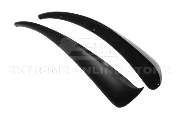 1997-2004 Corvette C5 Extended Gloss Black Front Rock Guards Mud Flap Pair