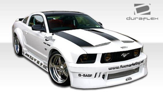 2005-2014 Ford Mustang Duraflex Circuit Wide Body Side Skirts Rocker Panels - 2 Piece