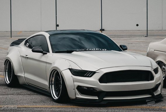 2015-2017 Ford Mustang Duraflex Grid Wide Body Kit - 8 Piece - Includes Grid Front Fender Flares ...