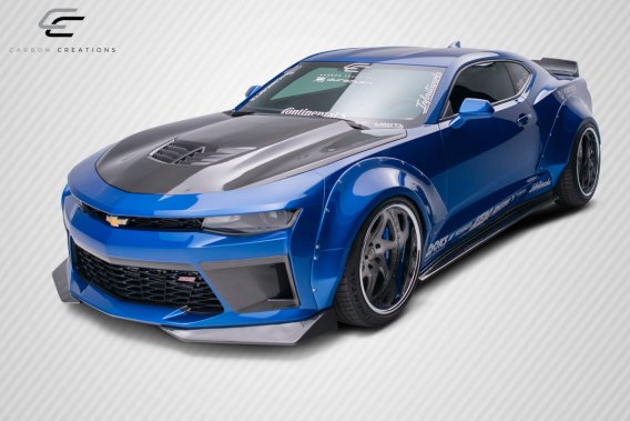 2016-2018 Chevrolet Camaro Carbon Creations DriTech Grid Front Bumper Air Duct Extensions Add Ons...