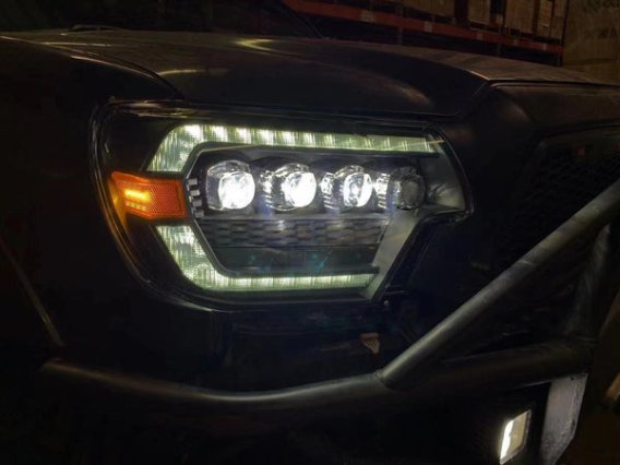 2012-2015 Tacoma AlphaRex Nova-Series LED Projector Headlights with Activation Light, Sequential ...