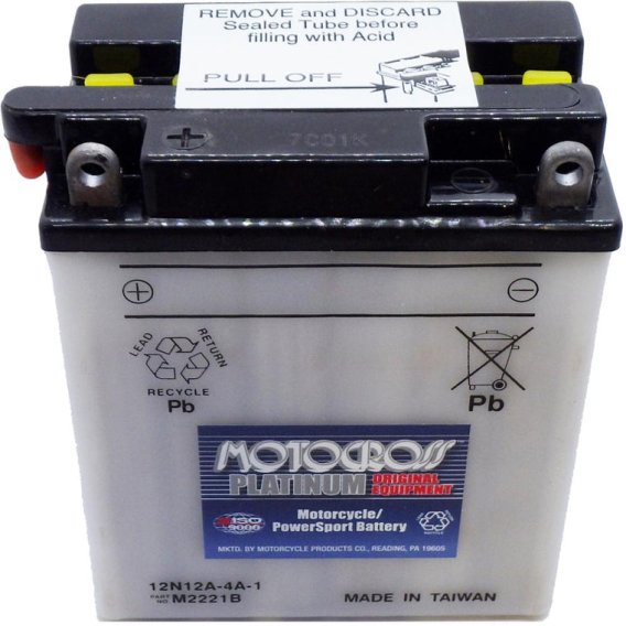 Yuasa 12N12A-4A-1 Conventional 12V Battery (Acid Not Included)