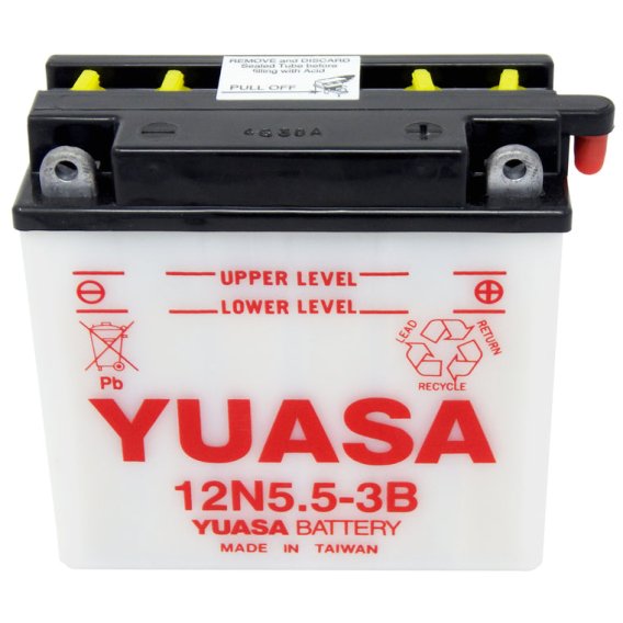Yuasa 12N5.5-3B Conventional 12V Battery (Acid Not Included)