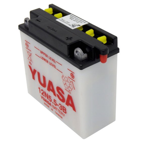 Yuasa 12N5.5-3B Conventional 12V Battery (Acid Not Included)