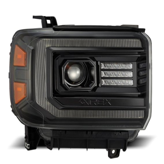 2014-2018 Sierra AlphaRex Luxx-Series LED Projector Headlights Black