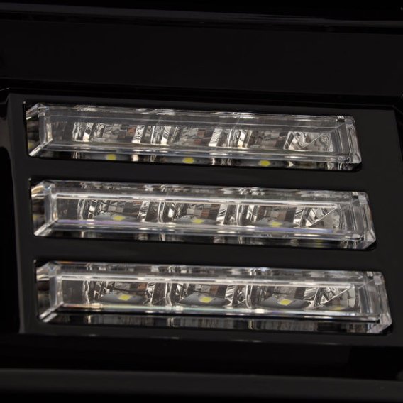 2014-2018 Sierra AlphaRex Luxx-Series LED Projector Headlights Black