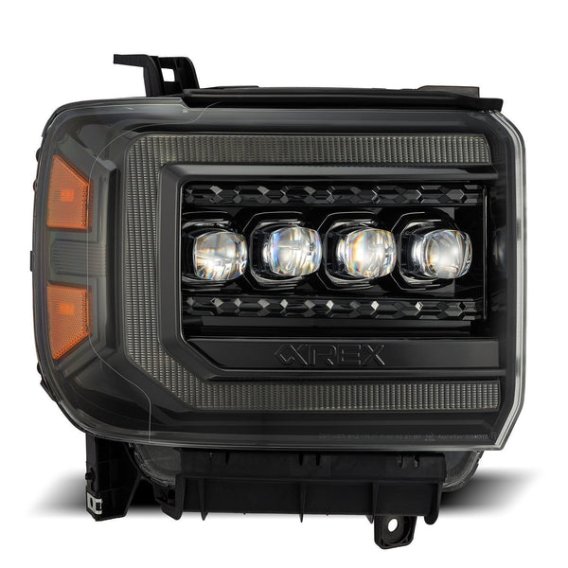 2014-2018 GMC Sierra AlphaRex Nova-Series LED Projector Headlights Black