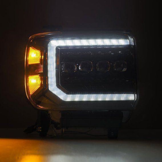 2014-2018 GMC Sierra AlphaRex Nova-Series LED Projector Headlights Black