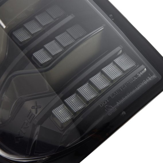 2014-2021 Toyota Tundra AlphaRex Luxx-Series LED Tail Lights Black with Activation Light and Sequ...