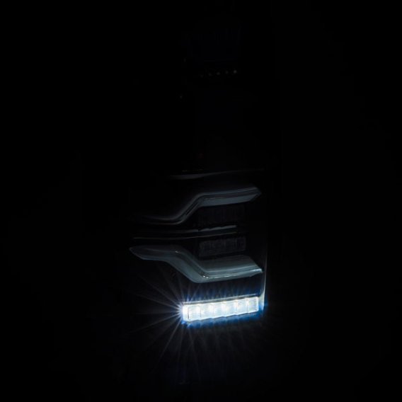 2014-2021 Toyota Tundra AlphaRex Luxx-Series LED Tail Lights Black with Activation Light and Sequ...