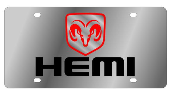Dodge Hemi Stainless Steel License Plate by Eurosport Daytona