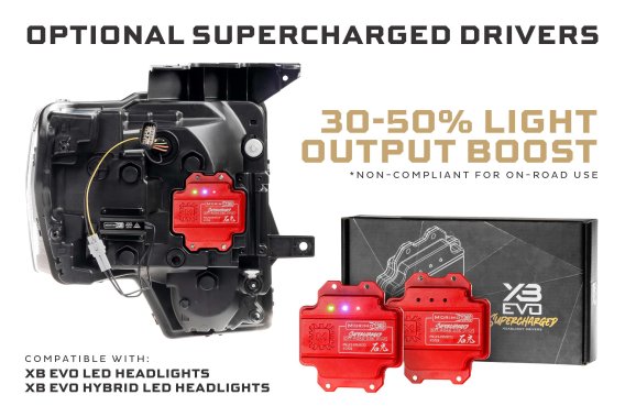 09-14 Ford F-150 Morimoto XB Evo Hybrid Headlights Pair Bi-LED Projectors DOT Compliant