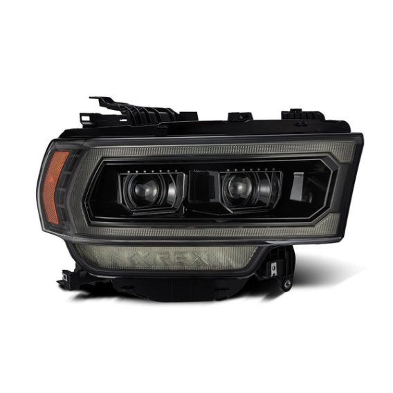 2019-2022 RAM 2500 AlphaRex Pro-Series Projector Headlights Plank Style Alpha Black with Activati...