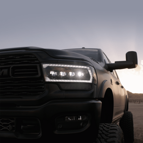 2019-2024 RAM 2500/3500/4500/5500 AlphaRex Nova-Series LED Projector Headlights Plank Style Alpha...