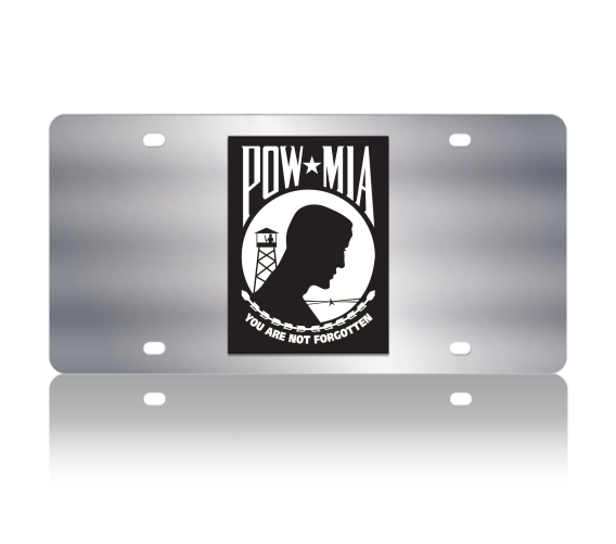 POW - MIA Stainless Steel License Plate Eurosport Daytona